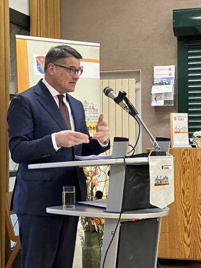 Boris Rhein hielt die Neujahrsansprache. Dabei gab er einen Abri� �ber die erfolgreiche Landespolitik.