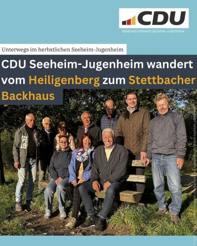 Pnktlich um 17:30 Uhr startete die bunt gemischte Wandergruppe bei bestem Herbstwetter vom Schloss Heiligenberg aus in Richtung Stettbach. 