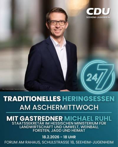 Gast beim Heringsessen am Aschermittwoch war St.Sek. Michael R�hl