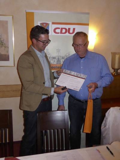 Marco Hesser, unser Mitglied im Kreisausschus, wurde f�r 40 Jahre geehrt.