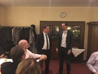 Vorsitzender David Grimme gibt nochmal einen kurzen R�ckblick auf die erfolgreiche Kandidatenfindung und den bestens organisierten Wahlkampf.