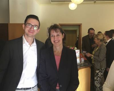 Mit dabei unsere Bundestagsabgeordnete Dr. Astrid Mannes mit Davis Grimme.