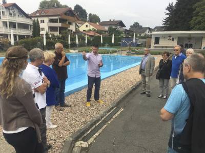 Vorsitzender Daub erl�uterte die erfolgreiche T�tigkeit des Vereins, der jetzt �ber 800 Mitglieder hat.