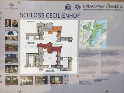 Erstes Ziel war der Cecilienhof, der kurz vor dem Ersten Weltkrieg f�r das Kronprinzenpaar gebaut wurde.