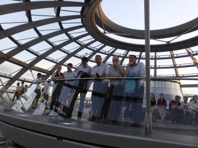 In der Abendd�mmerung ergab sich ein fantastischer Rundblick �ber Berlin.