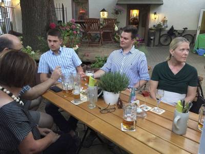 Ein Gespr�chsthema war das Gerangel auf EU-Ebene um das Spitzenkandidtenmodel.