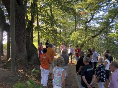 Weiter ging es �ber die Zehnteiche, wo fr�her das �rtliche Gericht tagte.