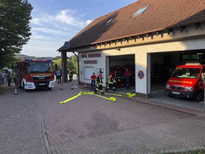 Die zweite Station unserer B�rgertour war am Mi. 25.8. bei der Jugendfeuerwehr in Balkhausen.