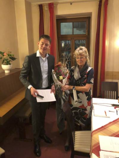 Karin Neipp, ehem.MdL und in vielen kommunalen �mtern aktiv gewesen erhielt die Ehrung f�r 40 Jahre.